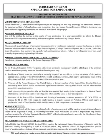 Guam Job Application Form Preview