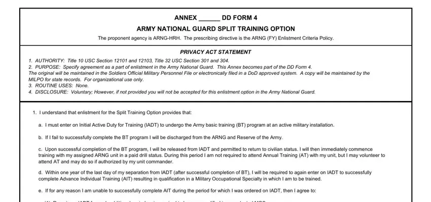 portion of empty spaces in form split training