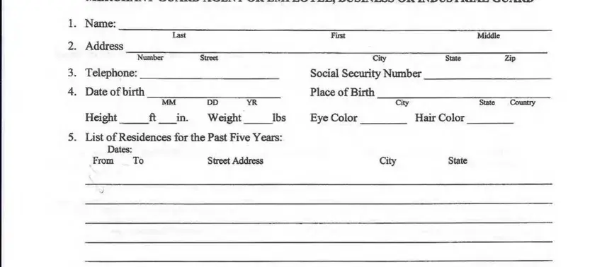 portion of spaces in license merchant guard