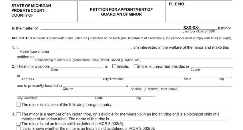 Guardianship Form Indiana ≡ Fill Out Printable PDF Forms Online