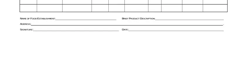 Entering details in haccp plan templates part 4