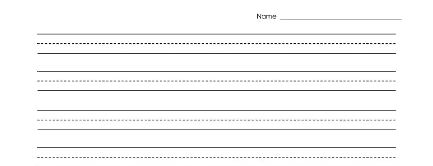 portion of blanks in virtual lined paper