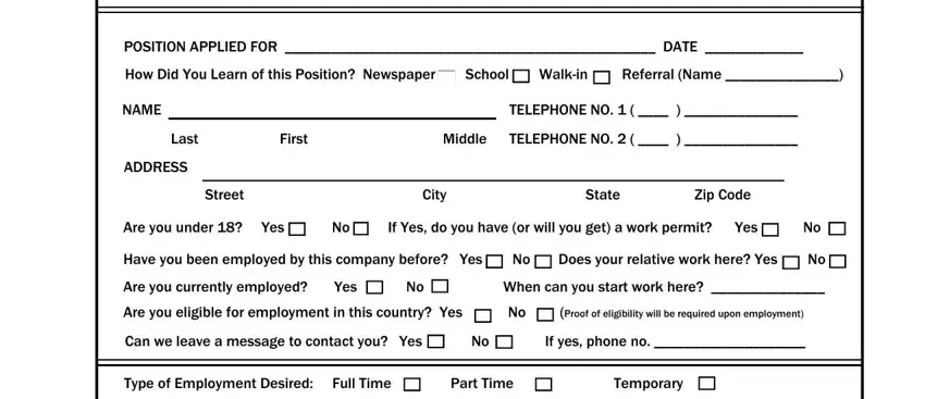 completing harbor freight com application stage 1