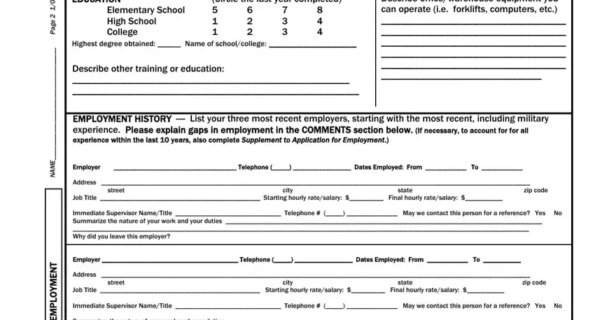 Filling in harbor freight com application stage 3