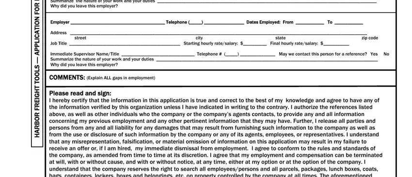 Finishing harbor freight com application step 4