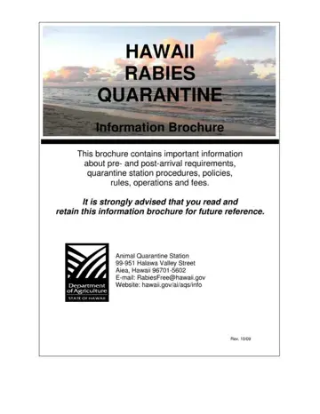 Hawaii Quarantine Form Preview