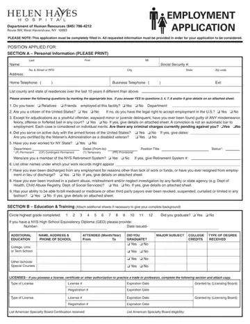 Hayes Application Form Preview