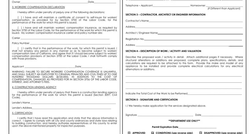 stage 2 to entering details in hcd 415 application