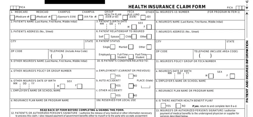 form hcfa 1500 claim fillable empty spaces to complete