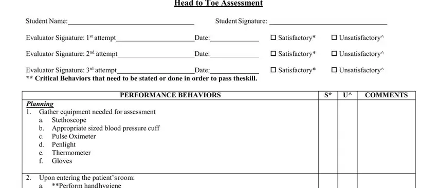 Head Toe Assessment Fill Out Printable PDF Forms Online