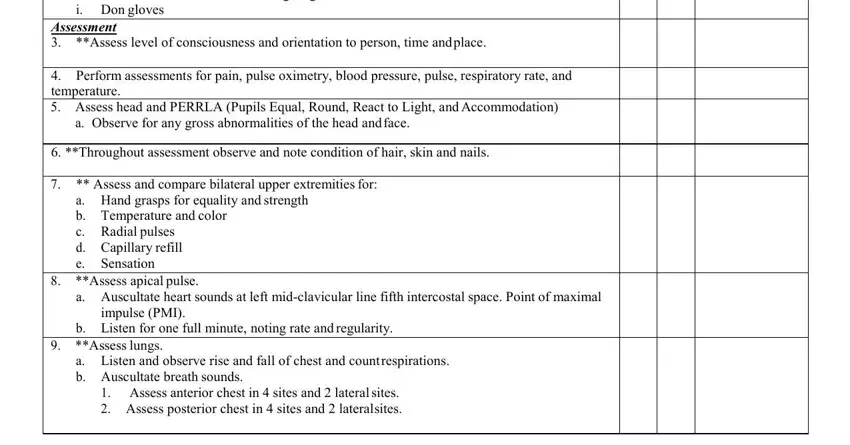 Filling out head to toe assessment part 2