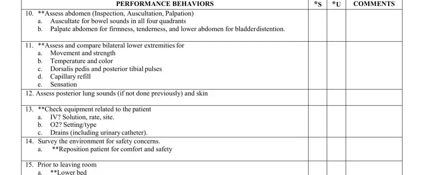 Completing head to toe assessment stage 3