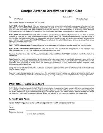 Health Care Directive Georgia Form Preview
