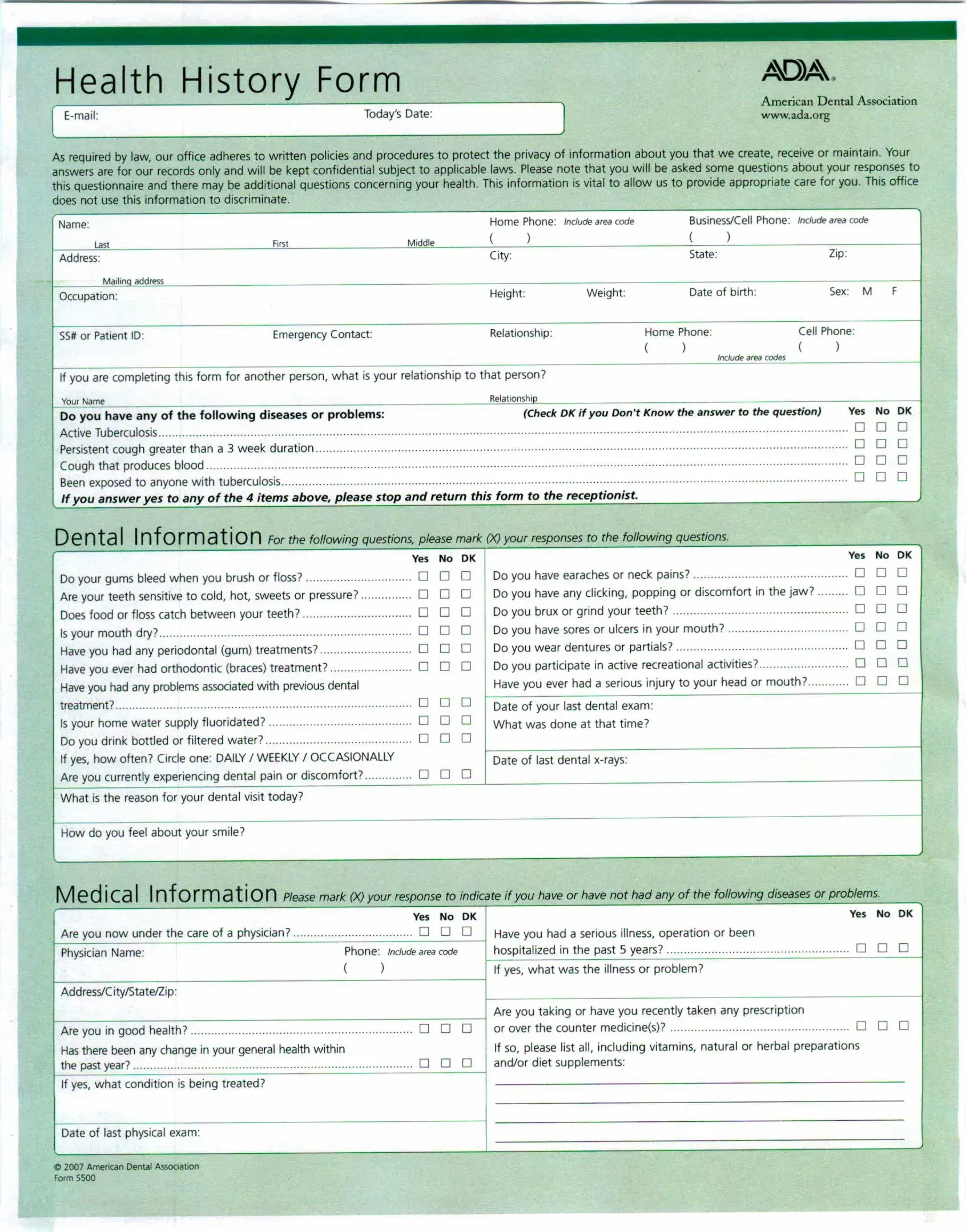 health-history-form-ada-fill-out-printable-pdf-forms-online
