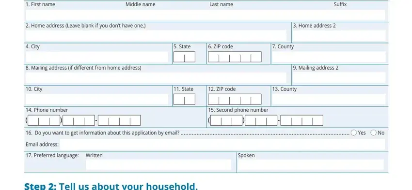 Entering details in health insurance application form stage 3