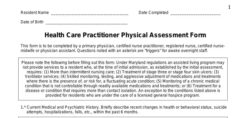 writing care practitioner physical assessment form part 1