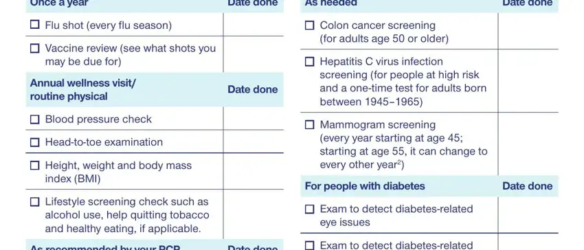 uhc annual wellness form empty fields to fill out