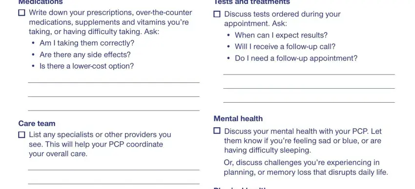 Filling out unitedhealth personal shbp stage 3