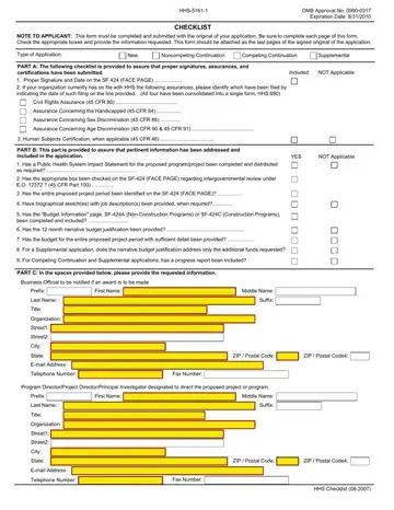 Hhs 5161 1 Form Preview