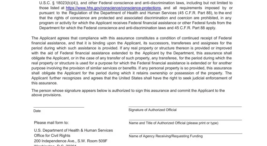 Hhs 690 Form As applicable the Church, The Applicant agrees that, The person whose signature appears, Date, Signature of Authorized Official, Please mail form to, Name and Title of Authorized, US Department of Health  Human, W Room F, and Name of Agency ReceivingRequesting blanks to fill