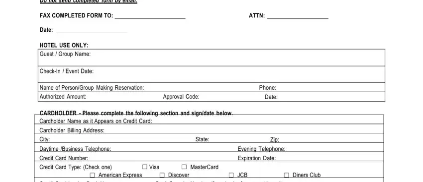 Hilton Credit Card Authorization Form ≡ Fill Out Pdf Online 8215