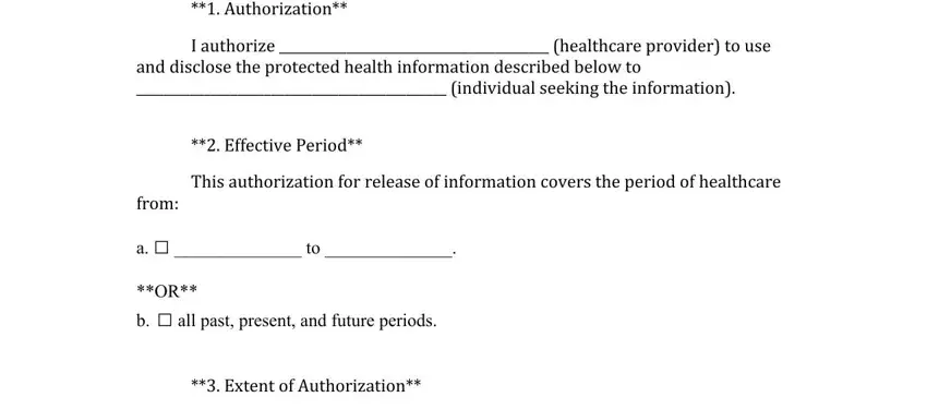 portion of blanks in hipaa form