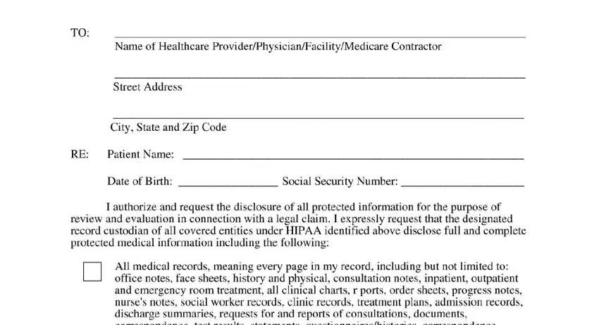 printable hipaa release form empty spaces to consider