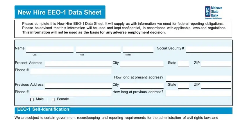 eeo form get empty fields to consider