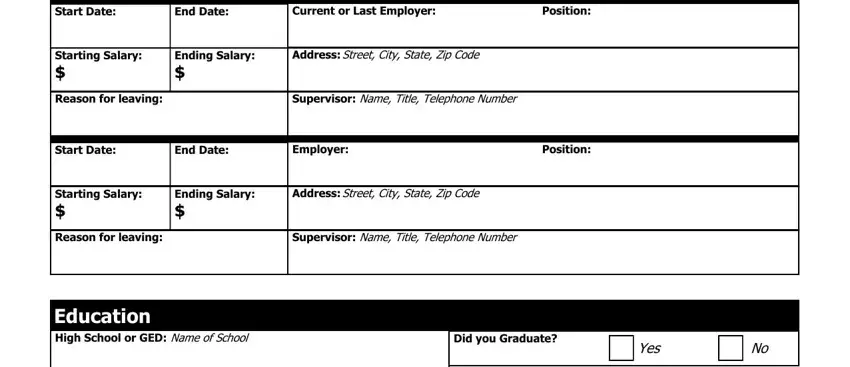 step 3 to filling out hobbytown usa job application pdf