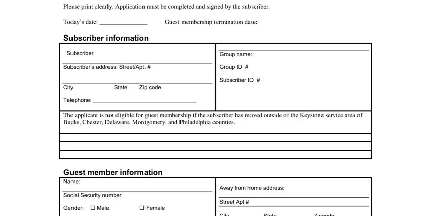 stage 1 to filling out keystone health plan east away from home