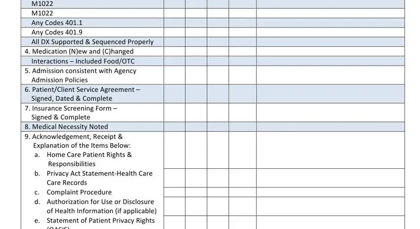 Filling in home health chart audit tools stage 2