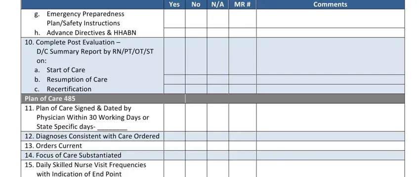 stage 4 to entering details in home health chart audit tools