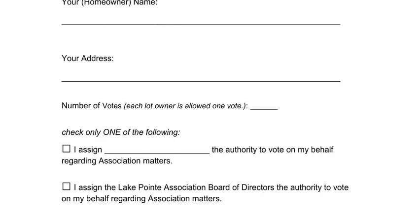 homeowners association proxy voting form form gaps to complete
