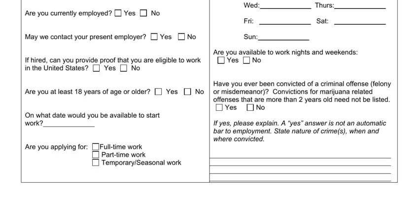 Completing honda job application part 2