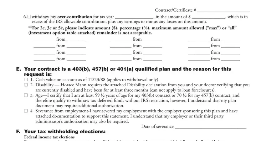 Finishing horace mann forms step 3