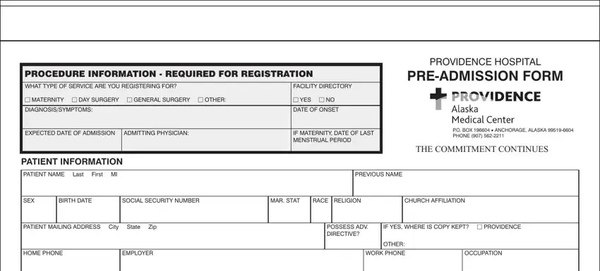 portion of gaps in hospital admitting papers