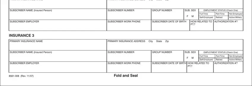 step 3 to entering details in hospital admitting papers