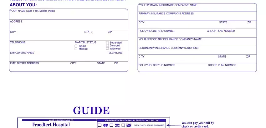 Filling out medical billing form template step 2