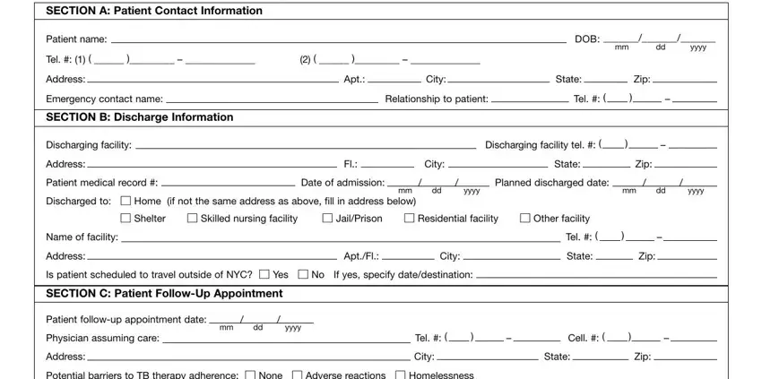 pdf discharge form hospital empty spaces to fill out