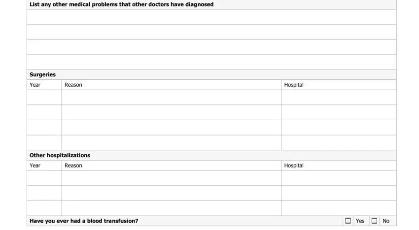 stage 3 to entering details in hospital intake form