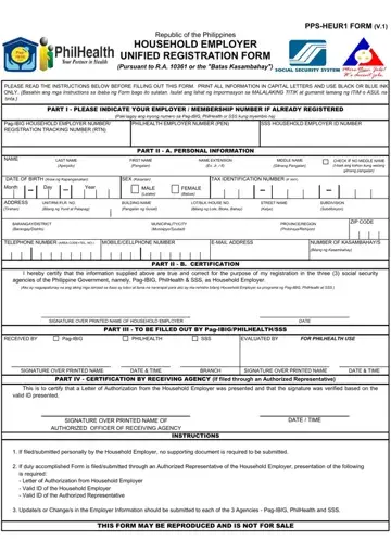 Household Employer Form Preview