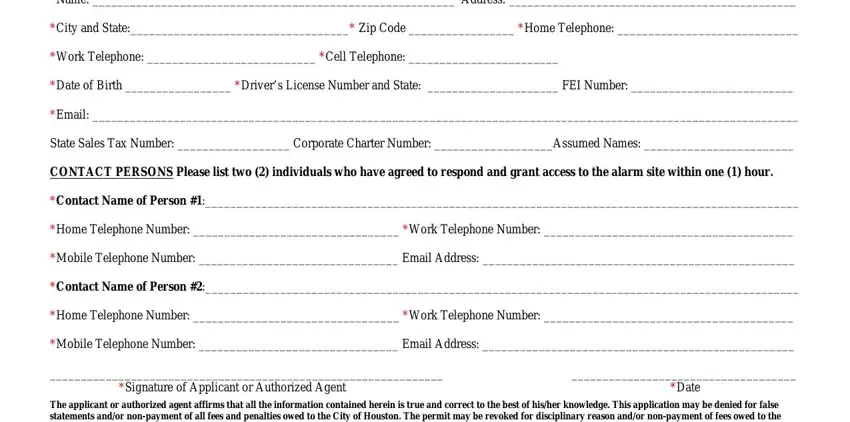 step 2 to finishing city of houston alarm permit application pdf