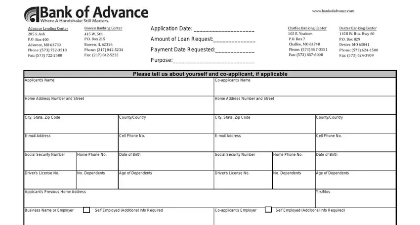 step 1 to writing questions in filling bank form