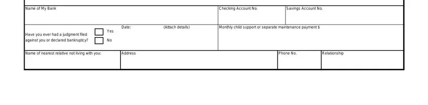 Completing bank application form example part 3