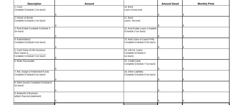 stage 4 to filling out questions in filling bank form