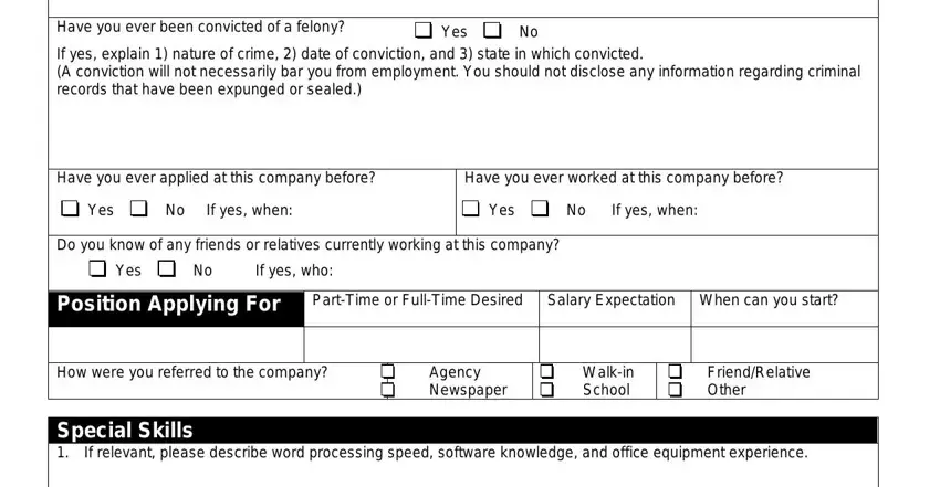 part 2 to filling out howard industries employment test