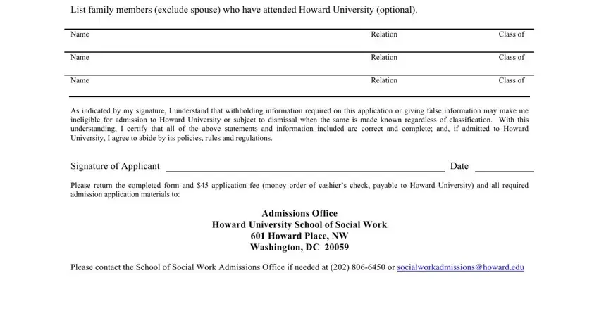 Filling in howard university application pdf part 5