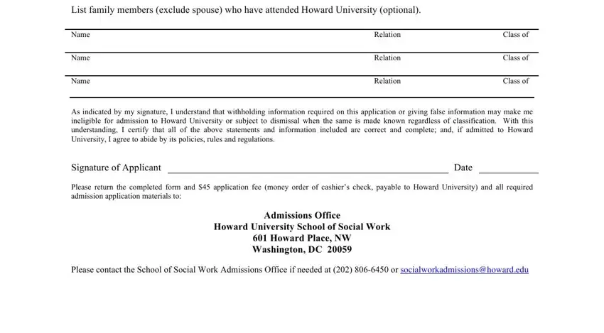 Filling in haword university application form part 5