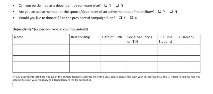 Filling in h r block tax drop off part 2