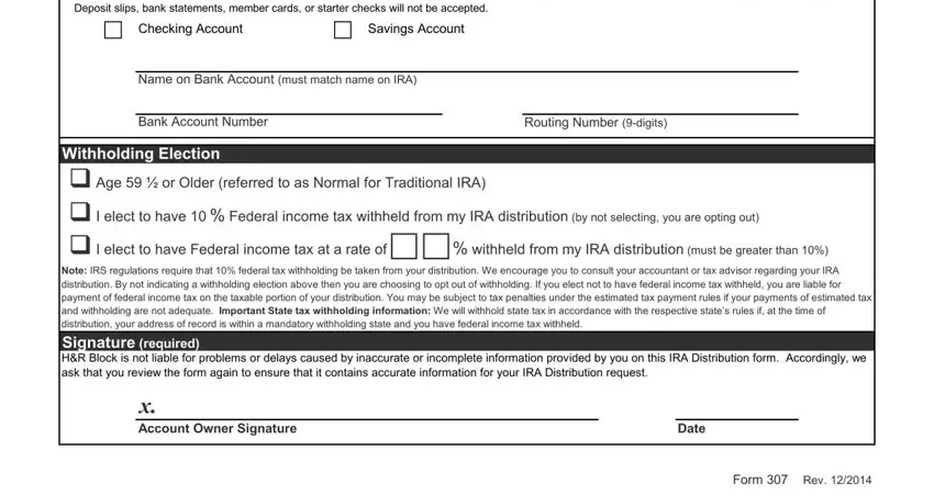 stage 2 to completing h r block ira